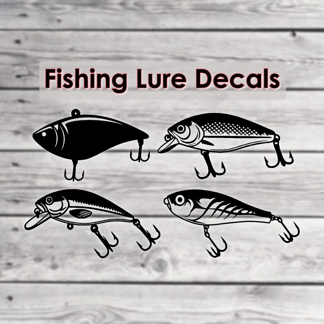 Custom Fishing Lure Decal/sticker (ANY Size!) | Fishing Bait Decal ...