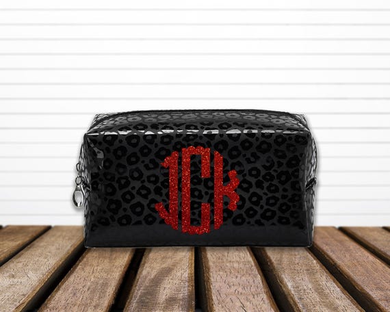 custom waterproof travel makeup bag Custom Waterproof Holographic Leopard Print Makeup Bag/Pencil Bag/Cosmetic  Pouch/Travel Bag