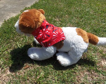 Red with blue & white fireworks  Bandana