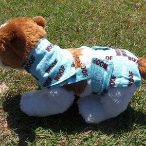 Bandana combo mint green flannel w/woof,fetch