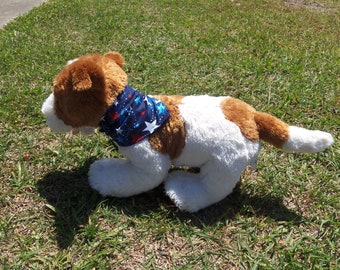 Blue with white & red stars Bandana