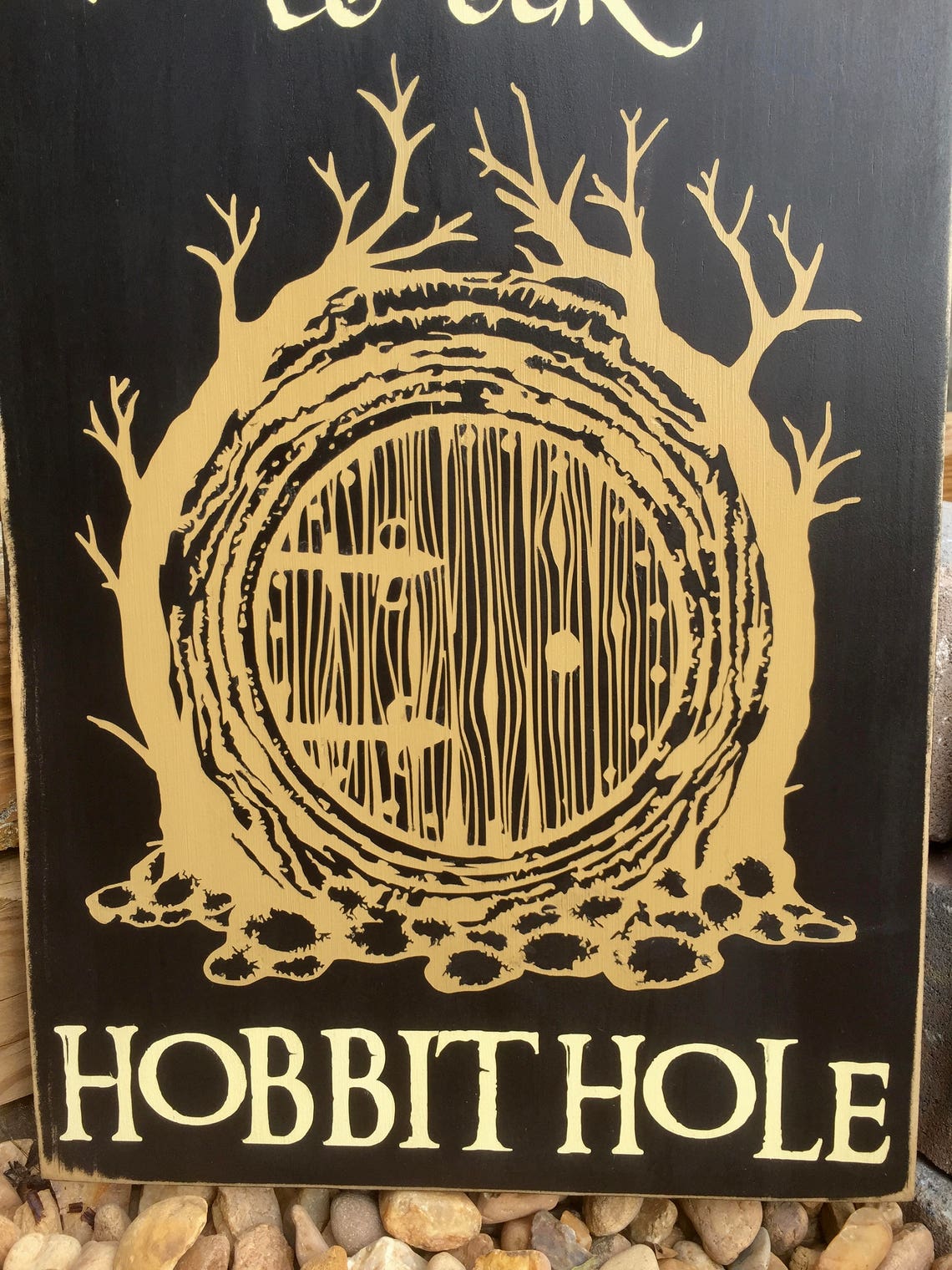 Lord of the Rings Sign, Hobbit Hole, Welcome Sign, LOTR, Wedding Sign ...