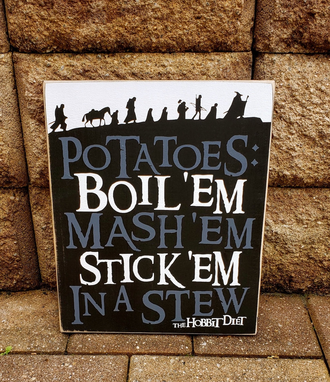 Lord of the Rings Sign Hobbit Diet Potatoes LOTR Tolkien Etsy