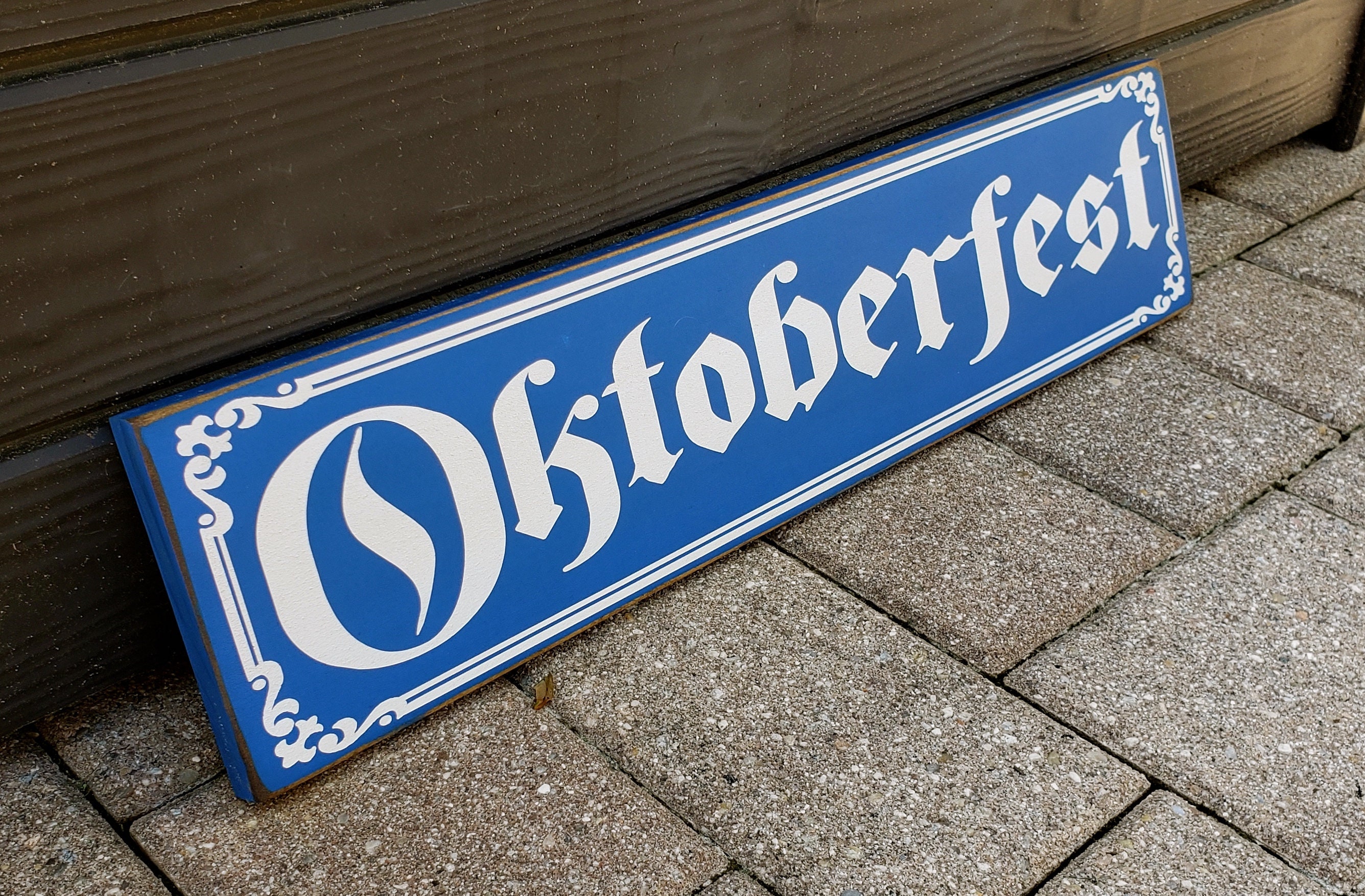 Biergarten Sign Custom Bar Hand Painted Wood Sign Etsy