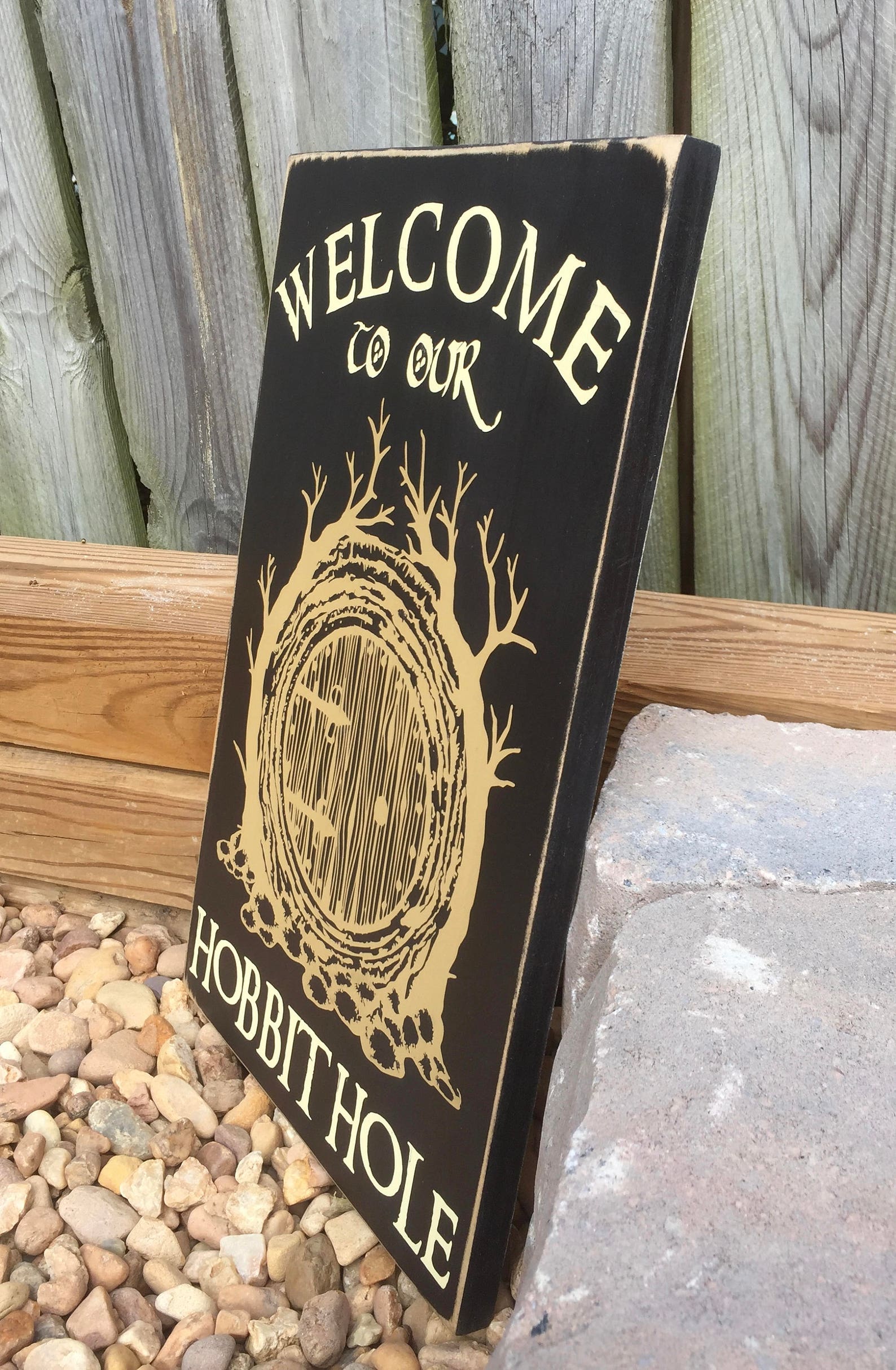 Lord of the Rings Sign, Hobbit Hole, Welcome Sign, LOTR, Wedding Sign ...
