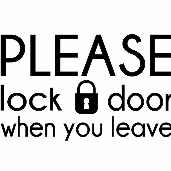 Do Not Lock Door Sign Etsy