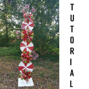 Peppermint Stand Tutorial, Candy Cane Tutorial, Decor Tutorial, DIY Christmas Tutorial, Christmas Decorations image 1