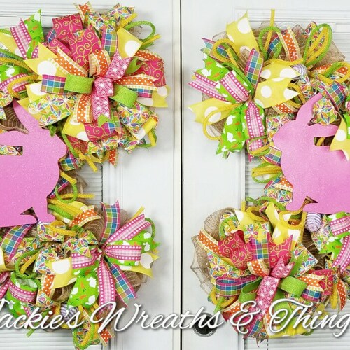 Wreath Tutorial Double Door Wreath Learning Decor Tutorial Etsy