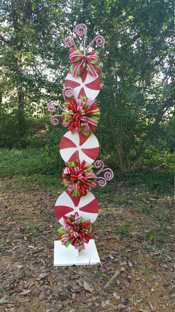 Peppermint Stand Tutorial Candy Cane Tutorial Decor | Etsy