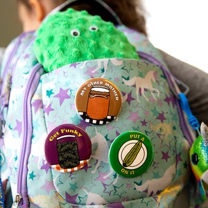 Fermentation Pride Badges—Pinback Buttons—Pickle Kombucha Sauerkraut Lover Pins
