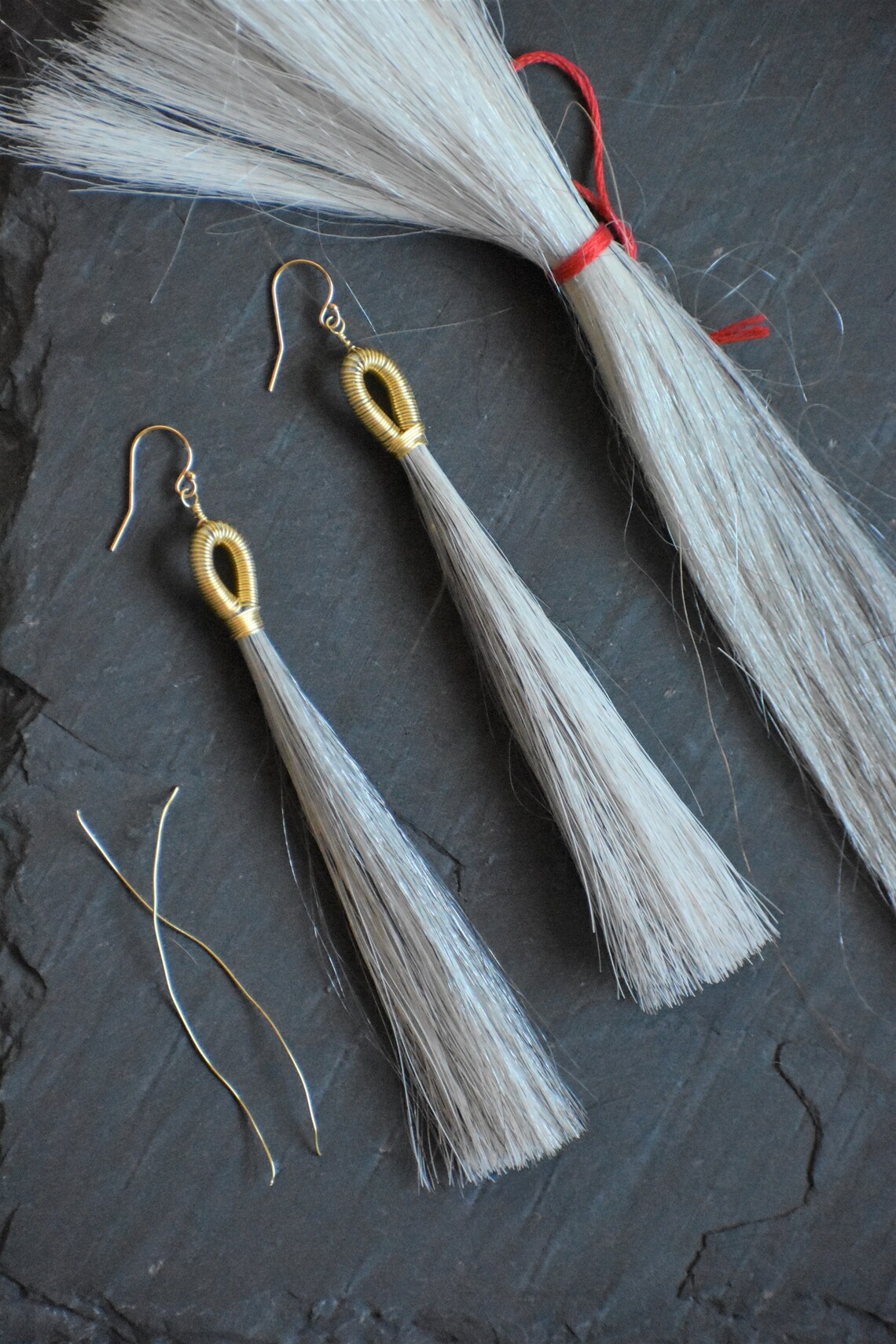 Horsehair Tassel Earrings Horsehair Jewelry Custom Horsehair Etsy