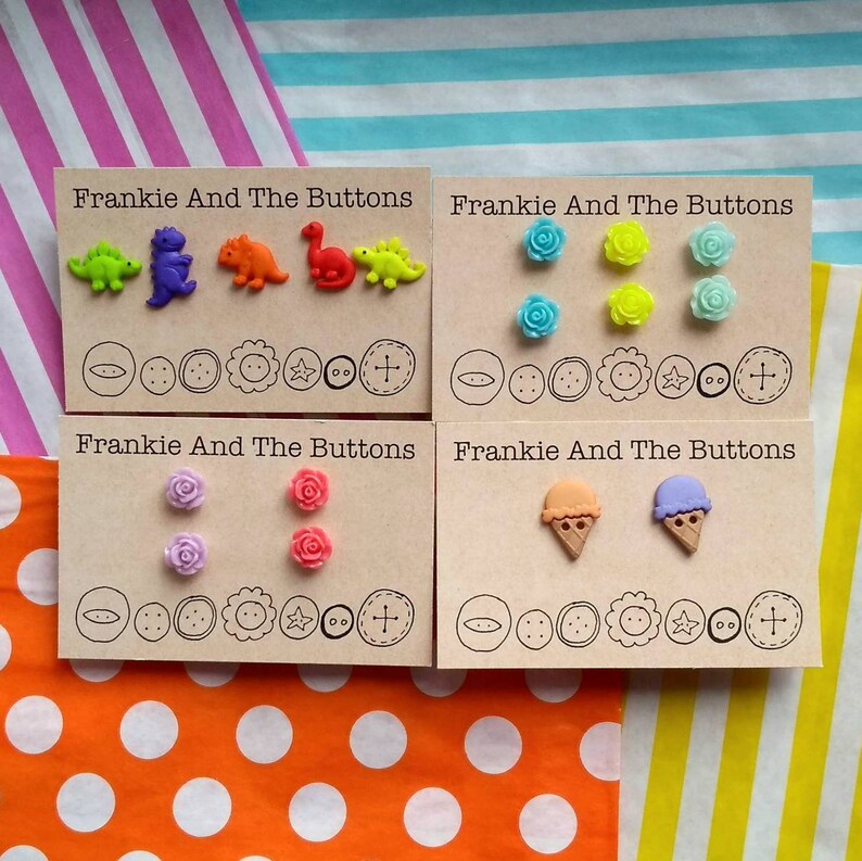 Pink Rose Earrings Flower Plastic Stud Earrings Etsy UK