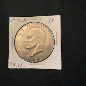 1776-1976 Bicentennial Eisenhower Dollar Liberty Bell Moon Silver