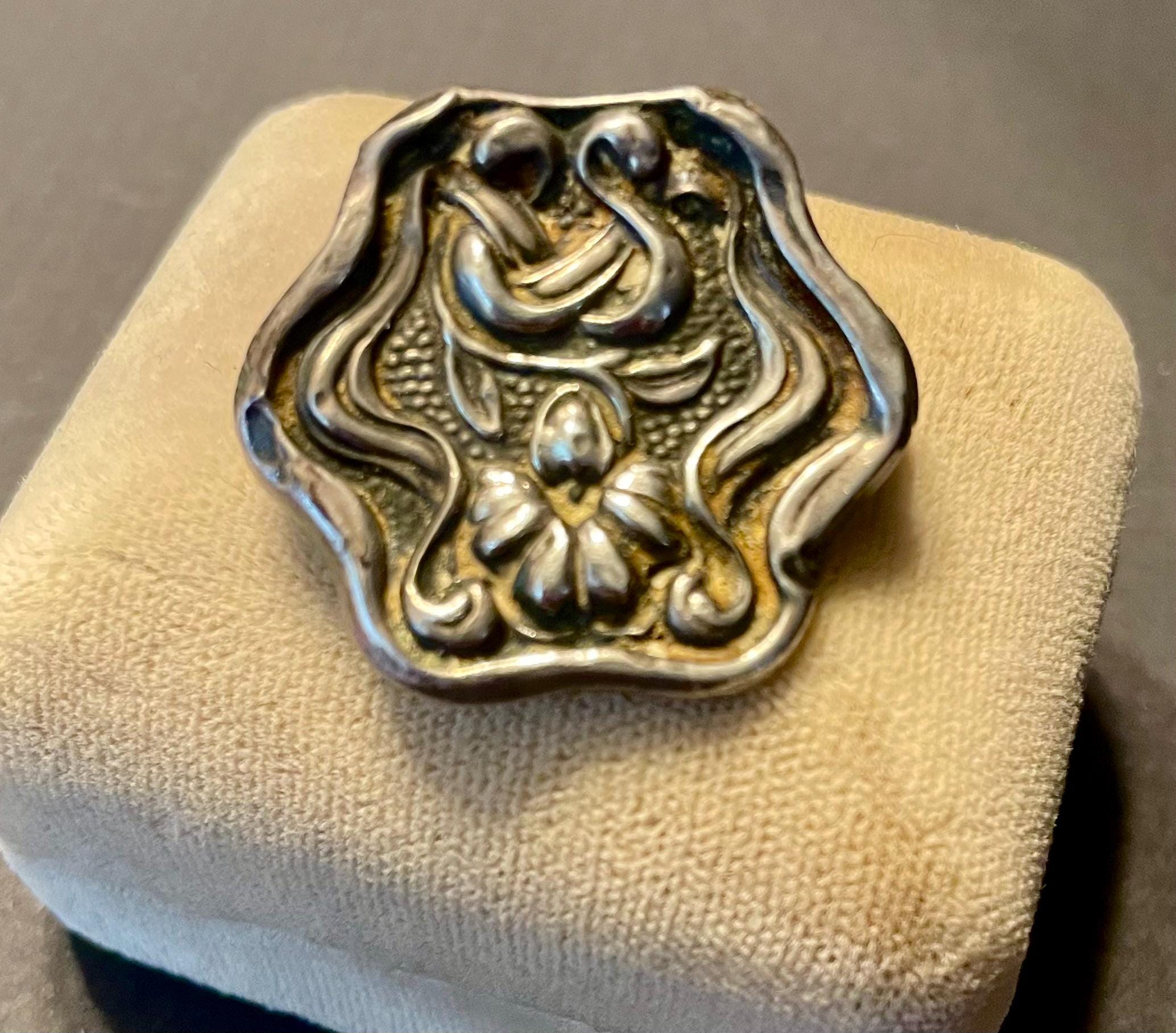 Sterling Iris Brooch - Etsy