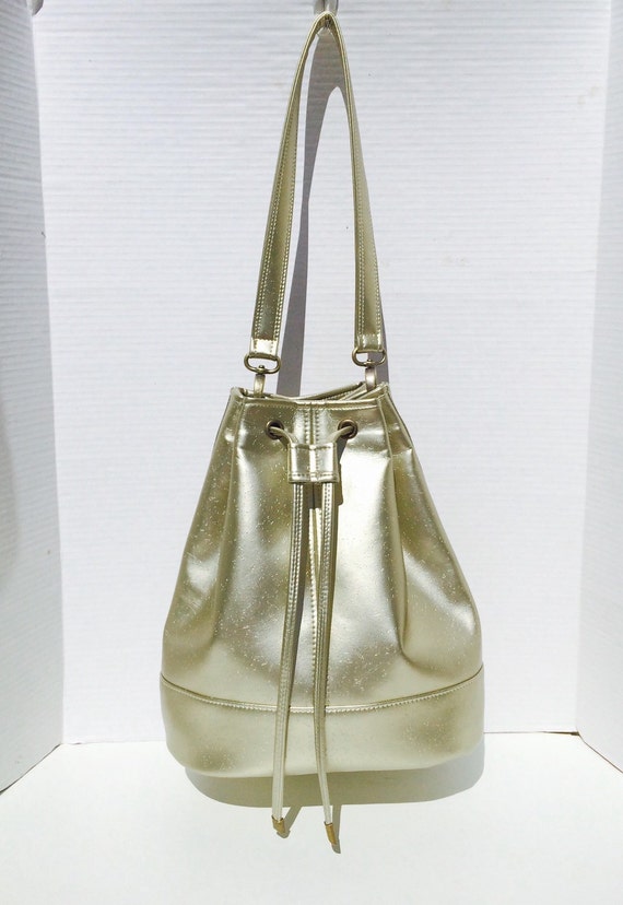 gold bucket bag