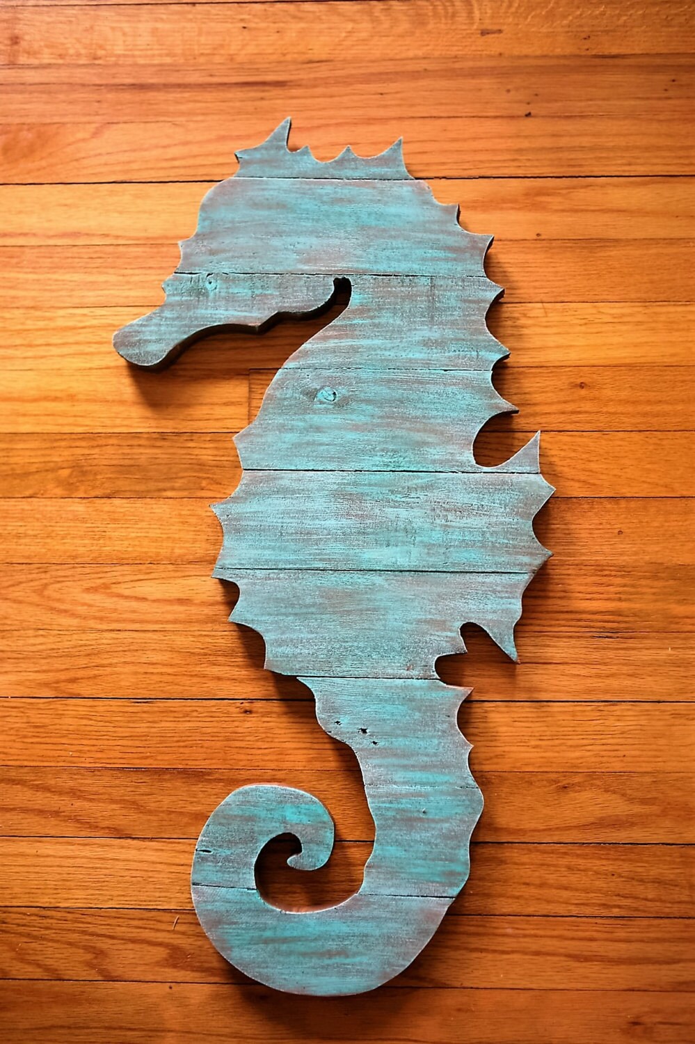 Seahorse Pallet Wood Wall Art Etsy