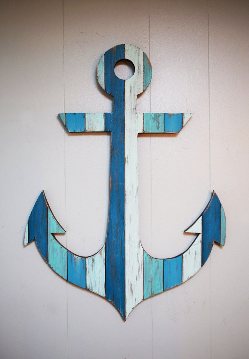 Painted Anchor Wall Art 29 Etsy