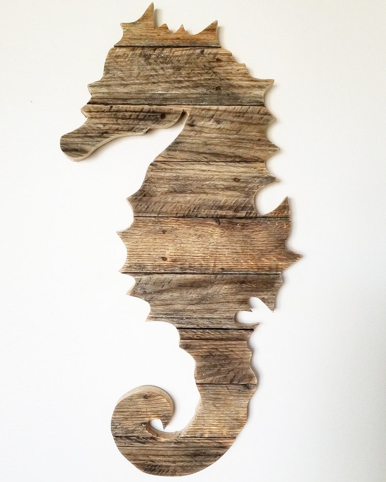 Seahorse Pallet Wood Wall Art Etsy