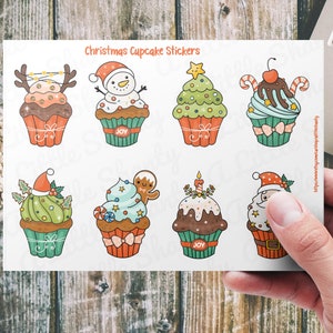 Feuille d'autocollants pour petits gâteaux de Noël, fabrication de cartes, scrapbooking, agenda, travaux manuels pour enfants, sac de friandises, cadeaux, bonhomme de neige, père noël, renne, arbre, renne