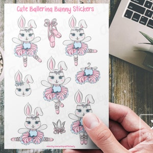 Stickers mignons ballerines lapin, Fabrication de cartes, Travaux manuels pour enfants, Scrapbooking, Créations en papier, Agenda, journal, Enfants, Danse, Lapin, Chaussons