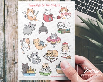 Playful Cat Sticker Set Playful Cat Sticker Set