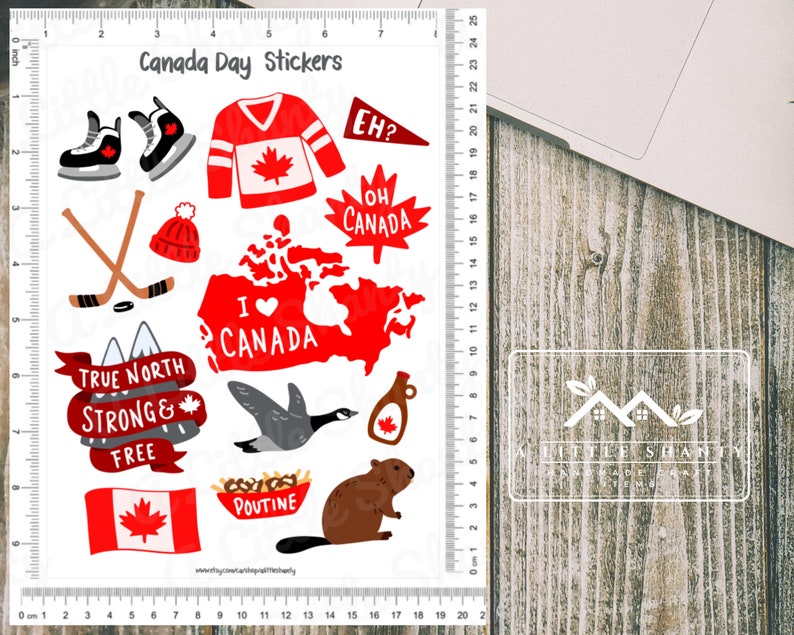 Canada Day Sticker Sheet,card Making,scrapbook Stickers,planner,kids ...