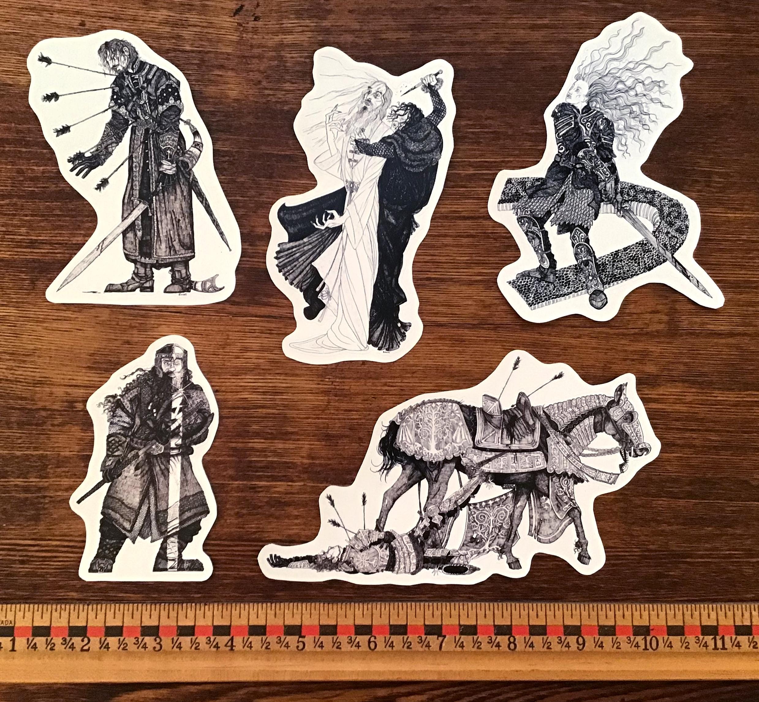 Individual Lord of the Rings Character Stickers, faramir, boromir, gimli, eowyn, saruman, grima wormtongue, lotr sticker