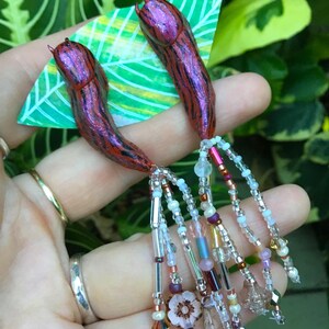 Striped Garden Slug Slime Earrings!
