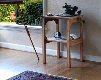 The Clinton End Table - Made by hand from Solid Wood In Portland Oregon