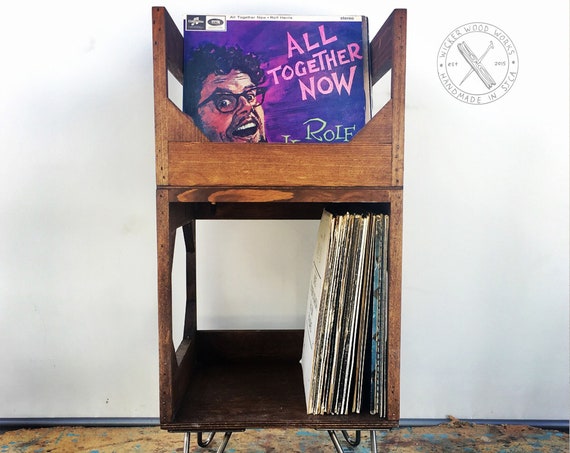 Jr. Deluxe On Hairpin Legs // Display and Protect Your Collection of 120 Plus // Solid Wood No Assembly Required // Solid Kallax Alternative