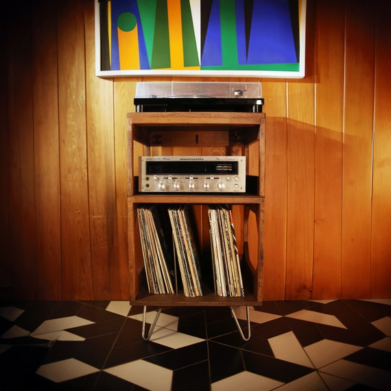 The Halfstack Listening Station // Vinyl Record Storage // Record Player Table // Turntable Stand
