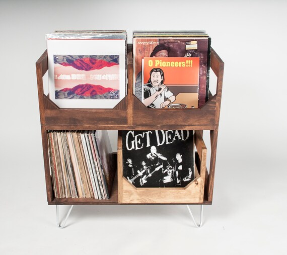 Deluxe Vinyl Record Storage // Displays and Protects Your Collection of Over 200 12" vinyl records // Kallax Alternative