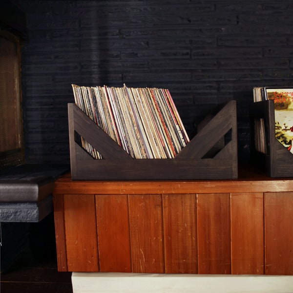 Vinyl Record Storage Crate // The ultimate gift for the record collector you love... Or yourself.