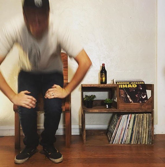 Vinyl Record Storage End Table! // The Perfect Compliment to Your Collection // Holds 150+ 12" Vinyl Records