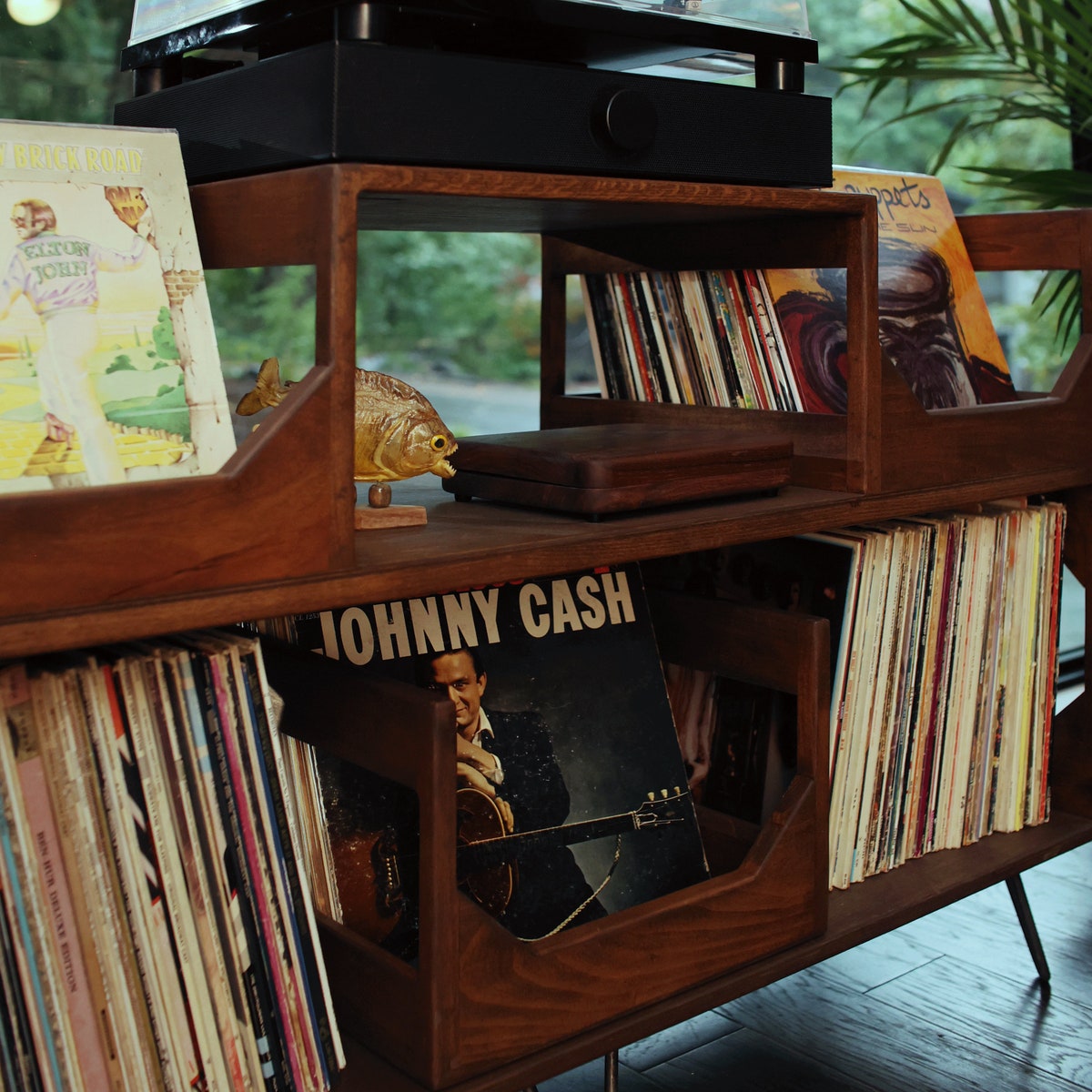The Irving Turntable Station: Bookshelf Style Vinyl Record Storage - Etsy