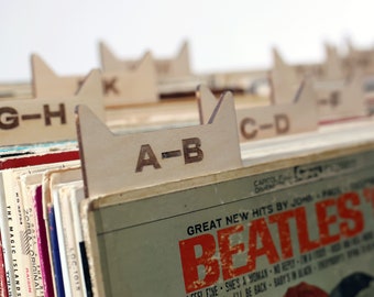 Vinyl-Schallplatten-Teiler-Set – alphabetisieren Sie Ihre Sammlung – Vinyl-Schallplatten-Genre-Teiler – individuelle Sets erhältlich – Geschenke für Schallplattensammler