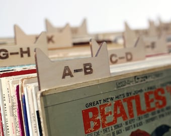 Vinyl Record Dividers A-Z Alphabet Set | LP Organizer & Record Storage Tabs | Collection Divider