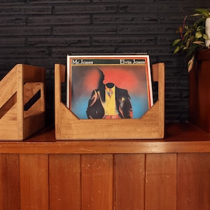 The Cube Record Crate // Solid Wood Vinyl Record Storage Crate Made In Portland Oregon Record Collector Gifts