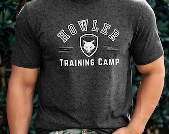 Men's Red Rising Howler Training Camp T-Shirt, Unisex Tee, Book Lover Gift, Short Sleeve Top, Fiction Fan Apparel