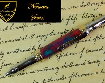 Nouveau Sceptre Ballpoint with Cerulean Blush Acrylic - Free Shipping #BP00274
