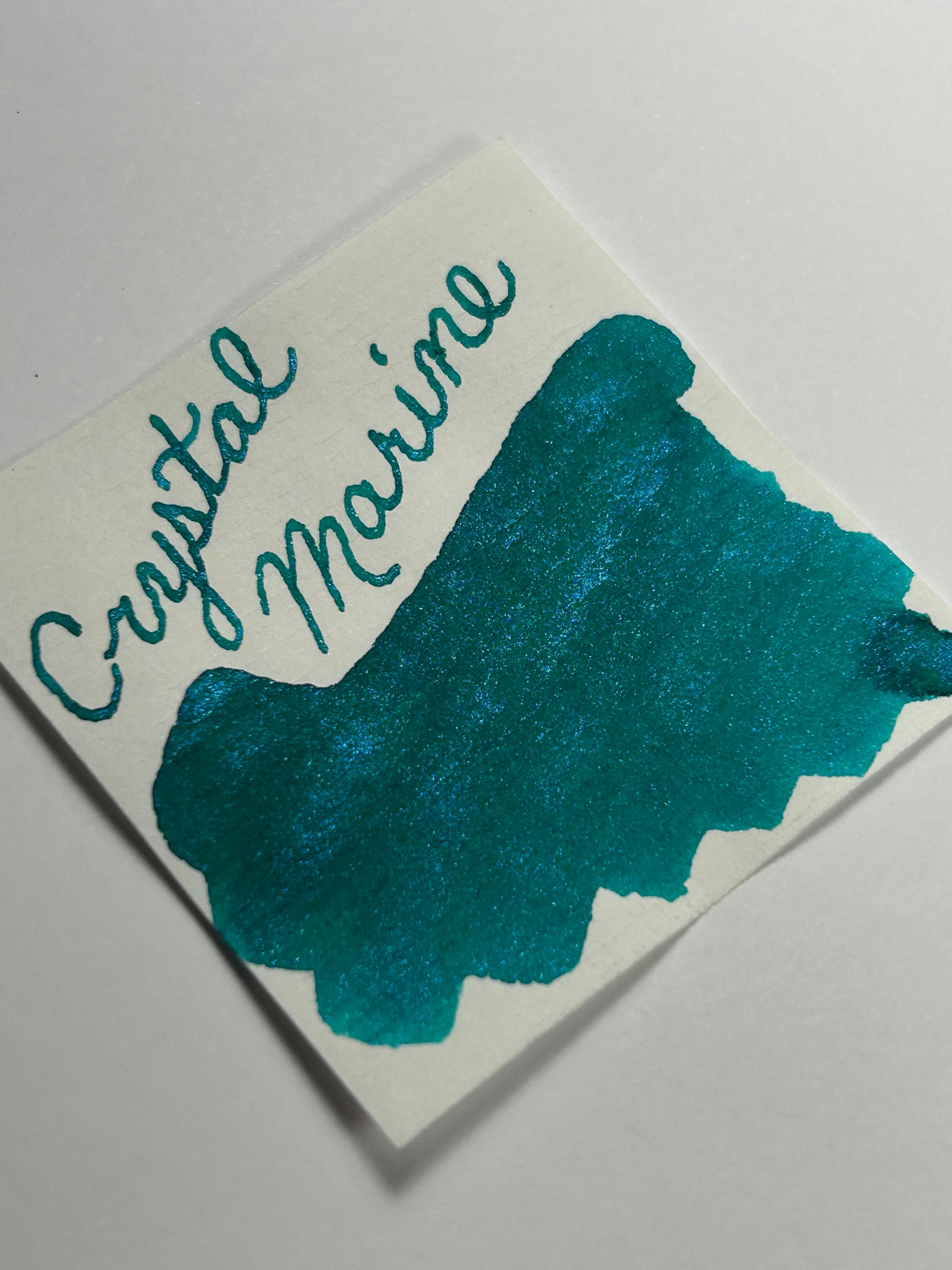 Robert Oster Shake N Shimmy Fountain Pen Ink 50ml - Crystal Marine -Shimmer Ink