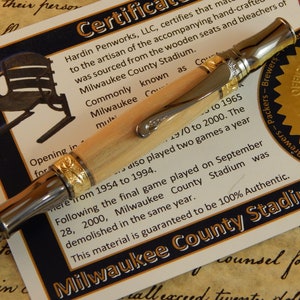 Nouveau Sceptre Ballpoint with Milwaukee County Stadium Wood - Free Shipping #STW213