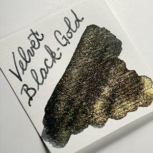 De Atramentis Fountain Pen Ink 45ml - Velvet Black-Gold - Pearlescent Ink