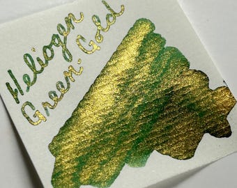 De Atramentis Fountain Pen Ink 45ml - Heliogen Green-Gold - Pearlescent Ink