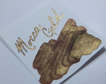 De Atramentis Fountain Pen Ink 45ml - Mocca Gold - Pearlescent