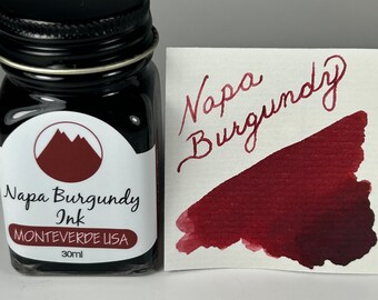 Monteverde Fountain Pen Ink 30ml - Napa Burgundy - Standard Ink