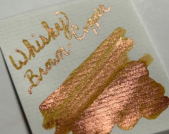 De Atramentis Fountain Pen Ink 45ml - Whisky Brown-Copper - Pearlescent Ink