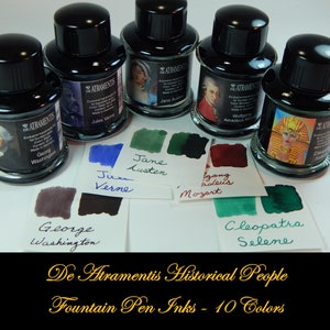 De Atramentis Historical Figure Inks for Fountain Pens - 15 Colors - 45ml