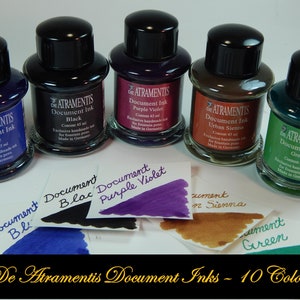 De Atramentis Document Inks for Fountain Pens - 10 Colors - 45ml