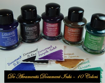 De Atramentis Document Inks for Fountain Pens - 10 Colors - 45ml